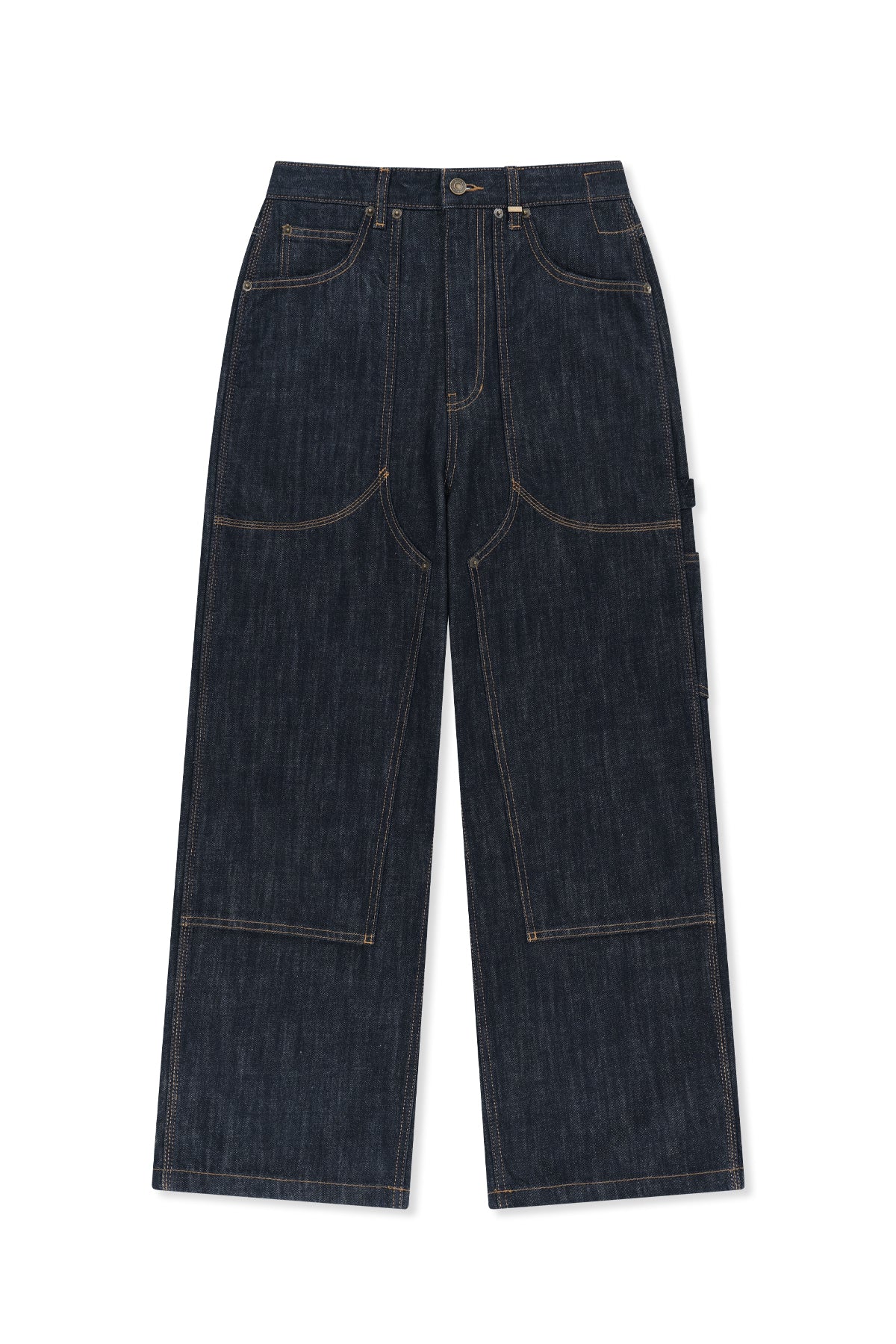 Matinkim Panel Stitch Denim Pants IN Dark Navy