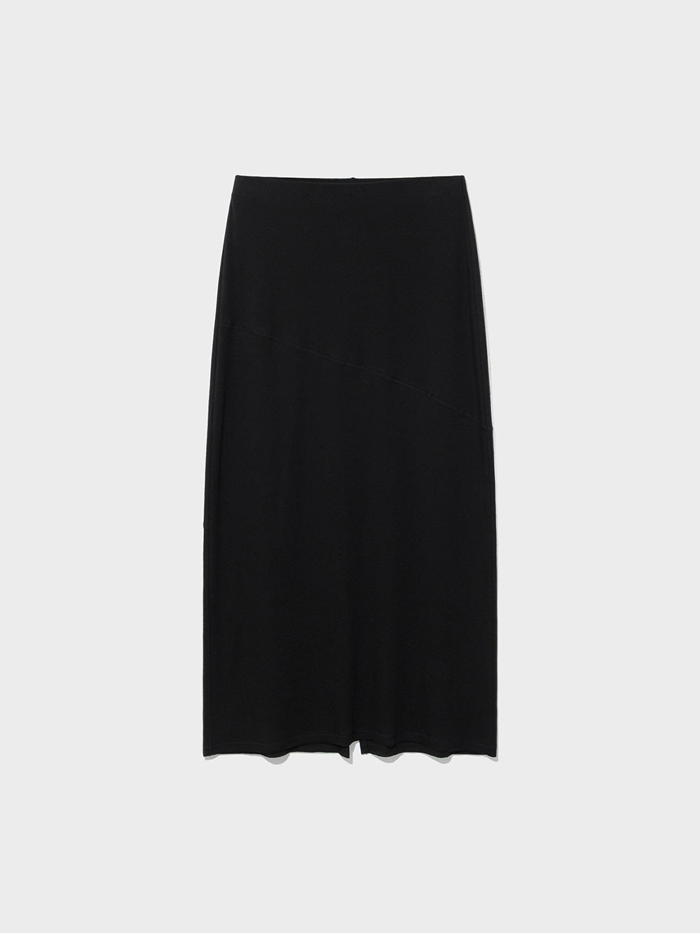 Low Classic Jersey Stitch Maxi Skirt Black