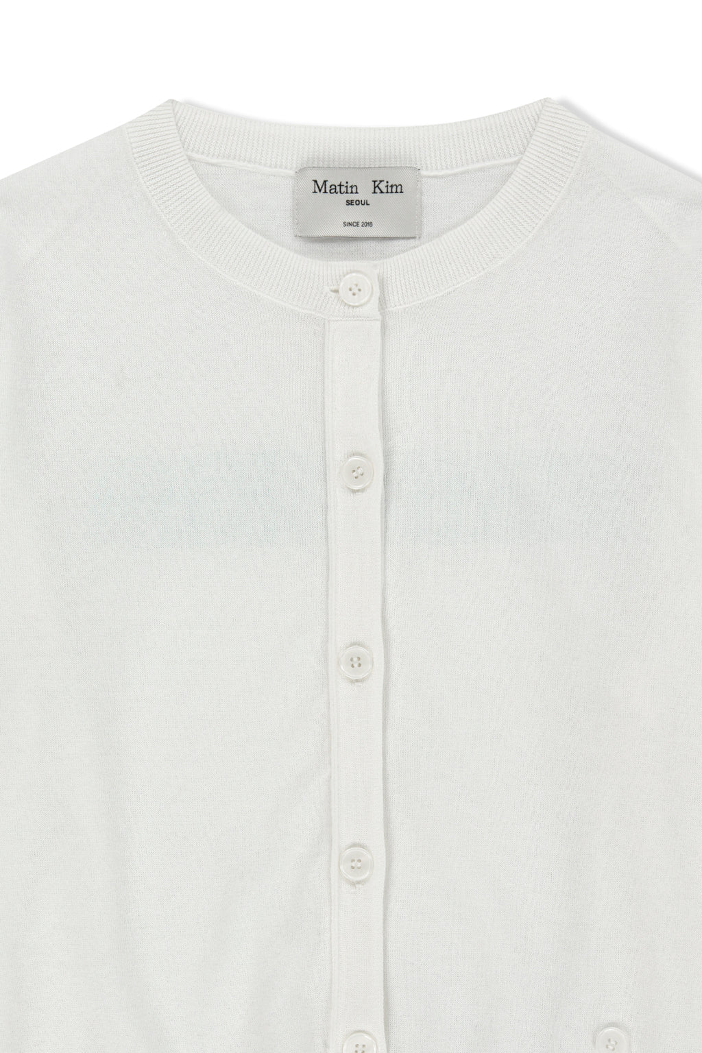 Matinkim Back Logo Sheer Cardigan For Women IN White