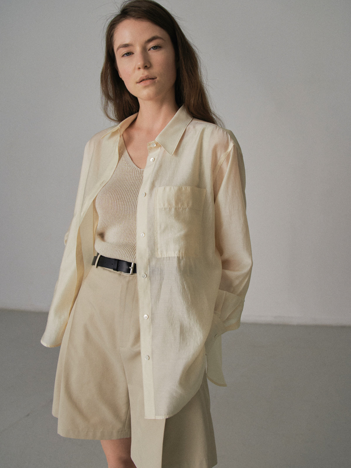 Facade Pattern Soft Breeze Shirt lemon