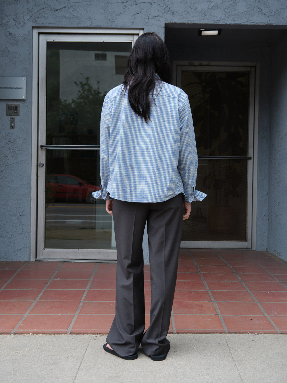 [Low Classic] Regular-Fit Lc Checked Shirt_Lake Blue