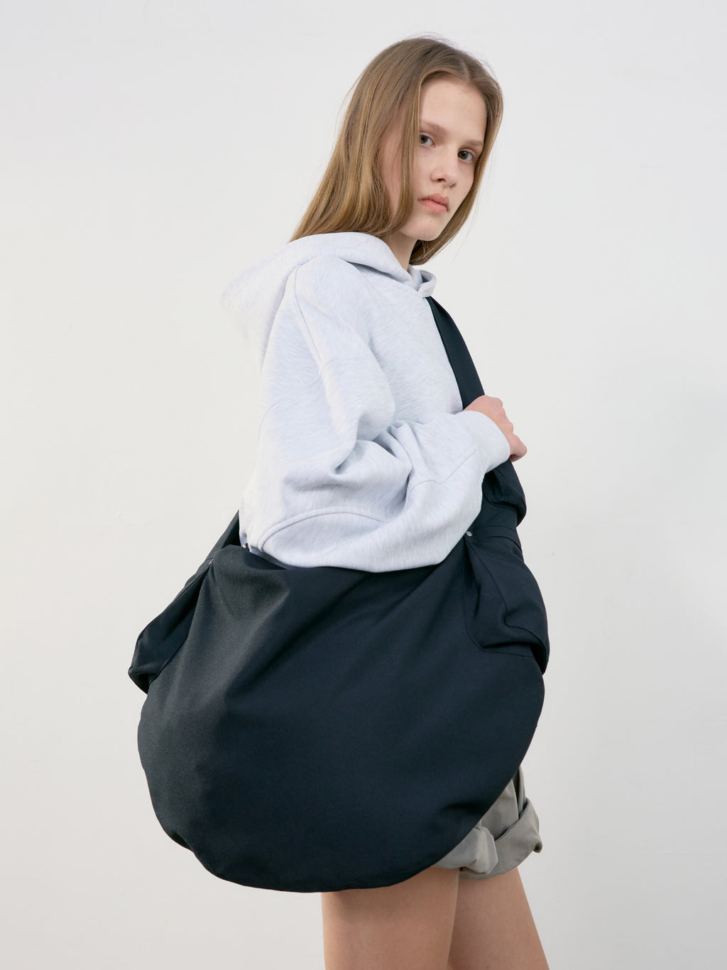 [Low Classic] Fabric Cross Pocket Bag_Black