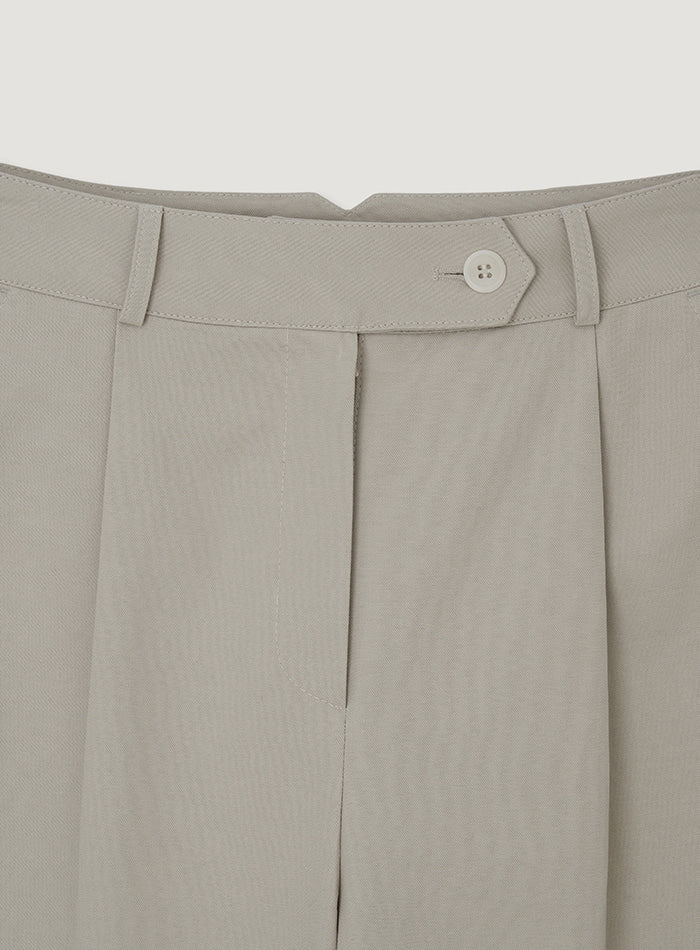 Mango Maniplease Plap Cotton Pants Greige
