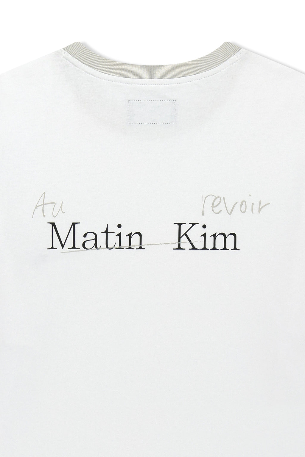Matinkim Tonal Rib Back Logo Top For Men IN White