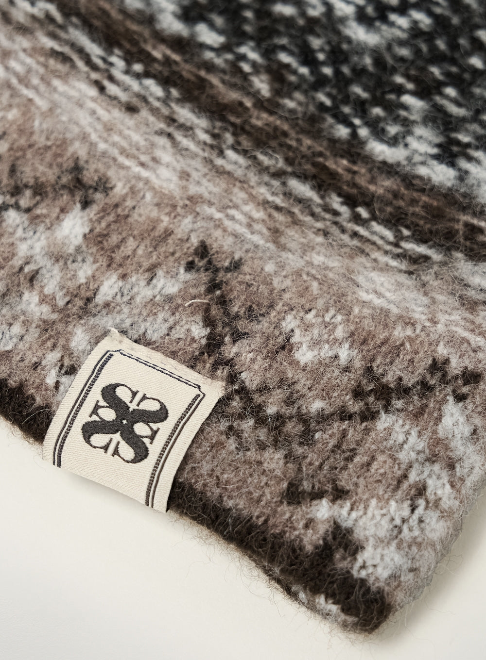 [satur] Nordic Knit Beanie - Brown