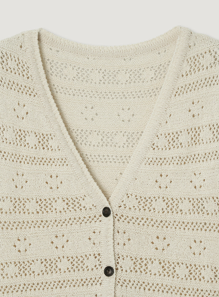 Mango Maniplease Elmo Knit Vest Natural