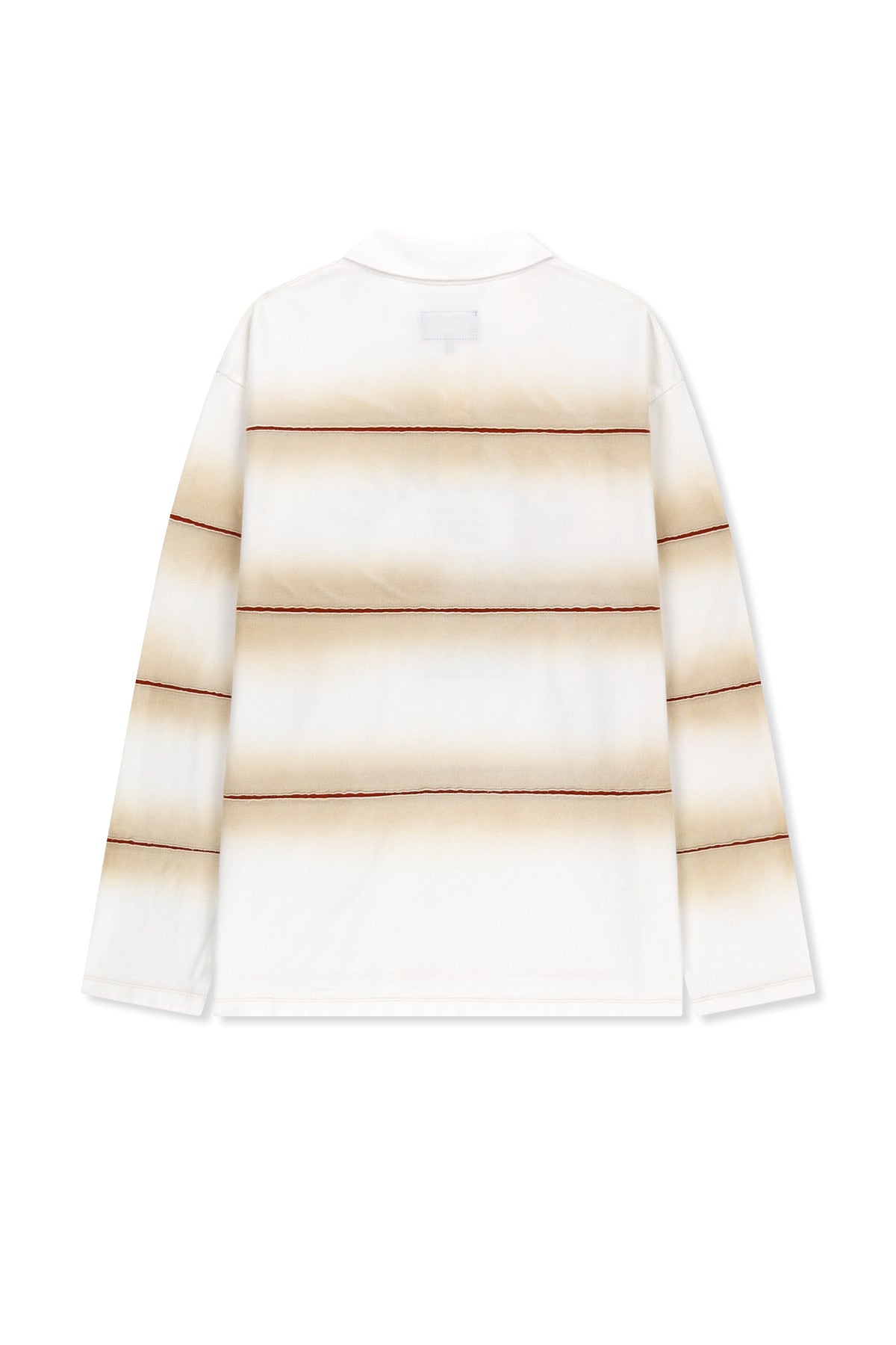 Matinkim Reveal Stripe Logo Collar Top For Men IN Cream