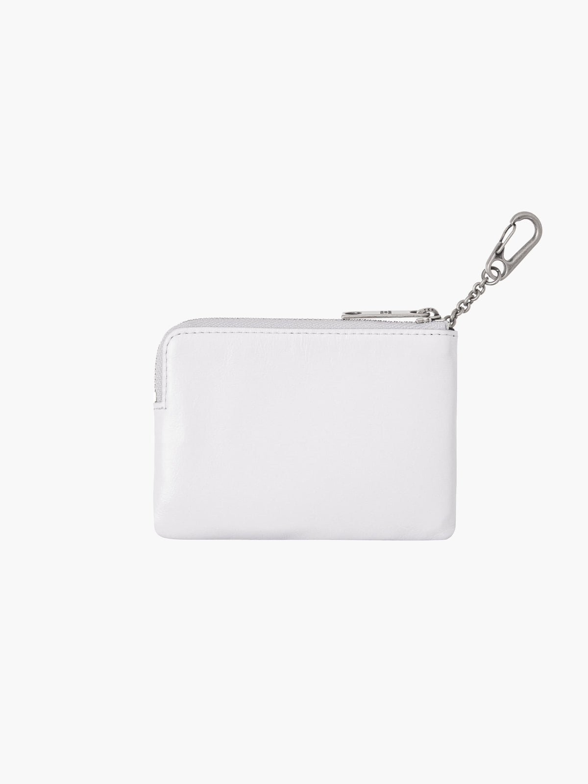 Margesherwood Heart Zipper Wallet Silver Logo white glossy plain