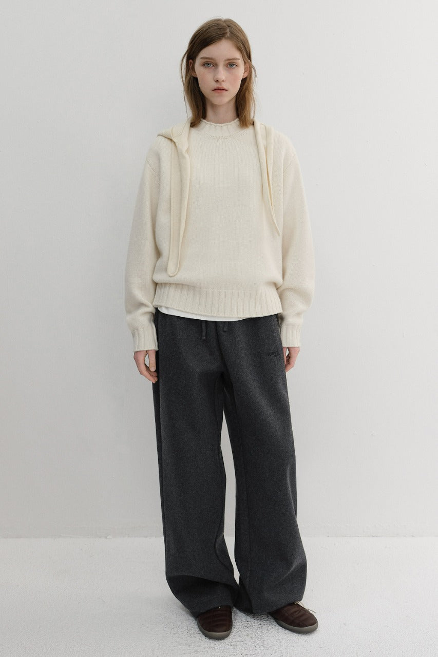 Dunst Unisex Jersey Wide Pants Charcoal Grey