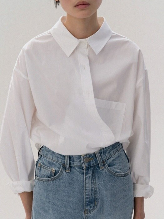 box shirt (white)