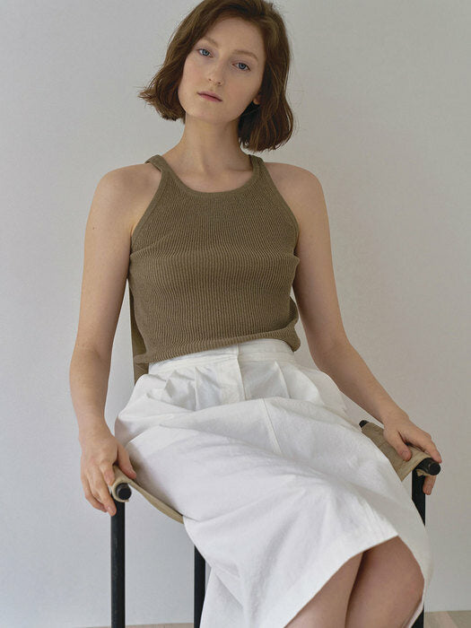 Nothing Written Knit sleeveless (khaki)