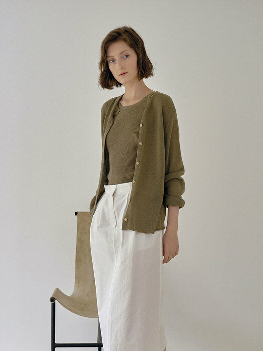 Nothing Written Knit sleeveless (khaki)