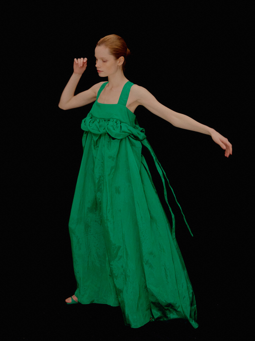 Eenk Personnel Shirred Volume Maxi Dress