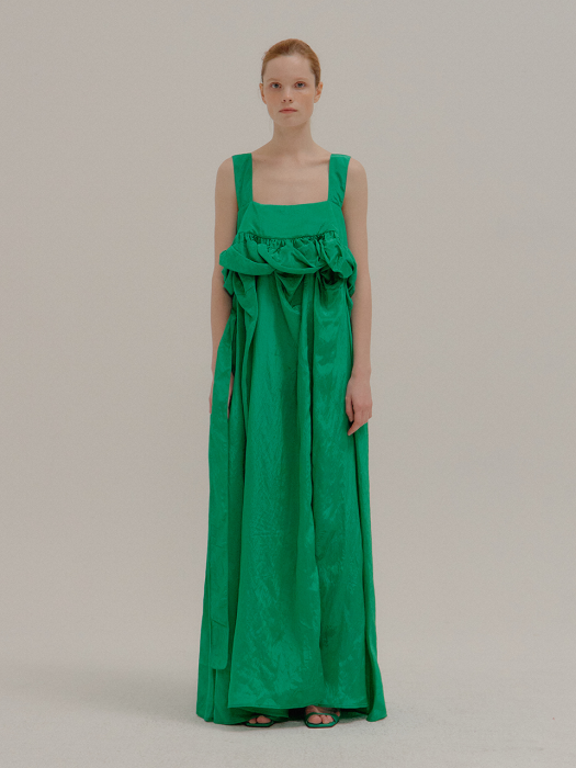 Eenk Personnel Shirred Volume Maxi Dress