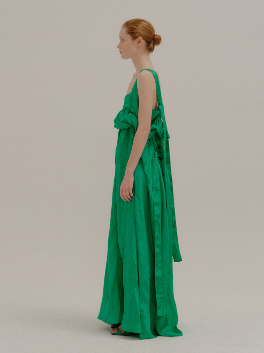 Eenk Personnel Shirred Volume Maxi Dress