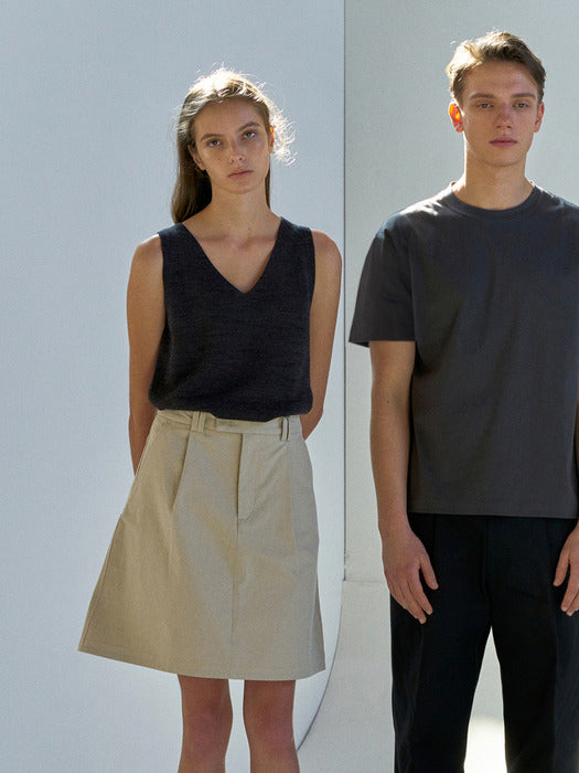 Nothing Written Paper sleeveless top (Dark gray)