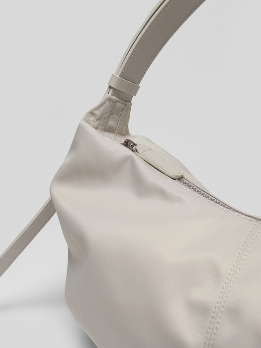 Exclusive HT Nylon Shoulder Bag (Salt)