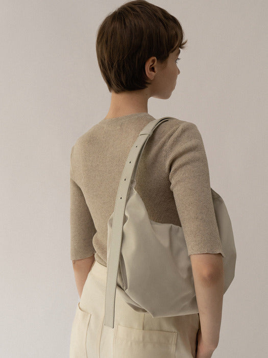 Exclusive HT Nylon Shoulder Bag (Salt)