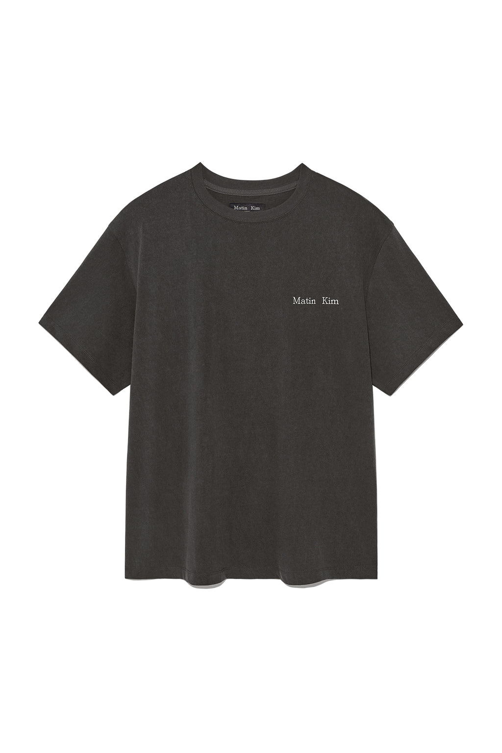 Matinkim Vintage Washed Logo Top For Men IN Charcoal