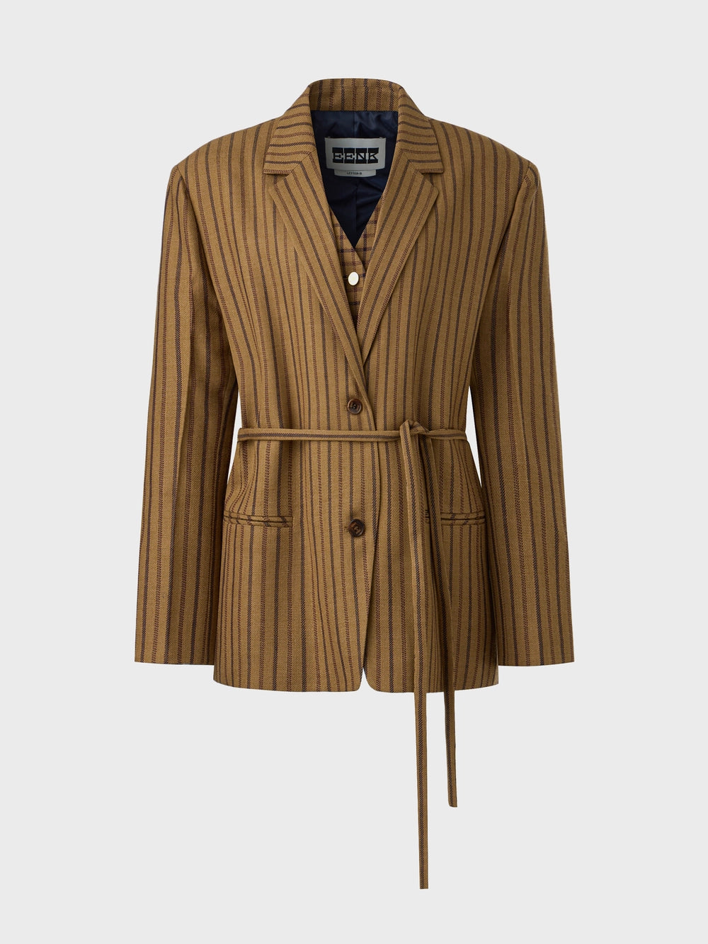 EENK Best Layered Single Blazer - Camel