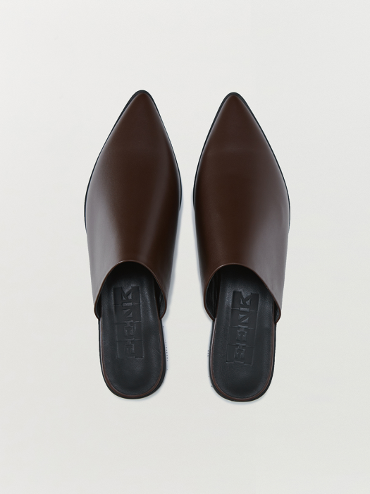 Eenk Quenton Leather Slippers - Brown