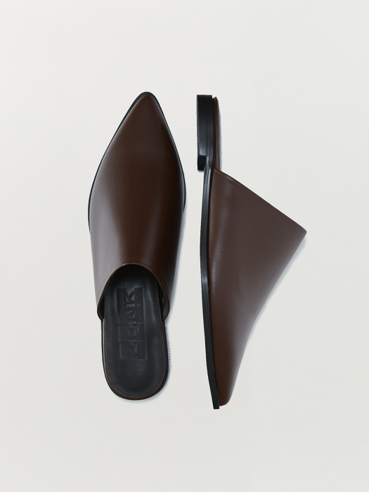 Eenk Quenton Leather Slippers - Brown