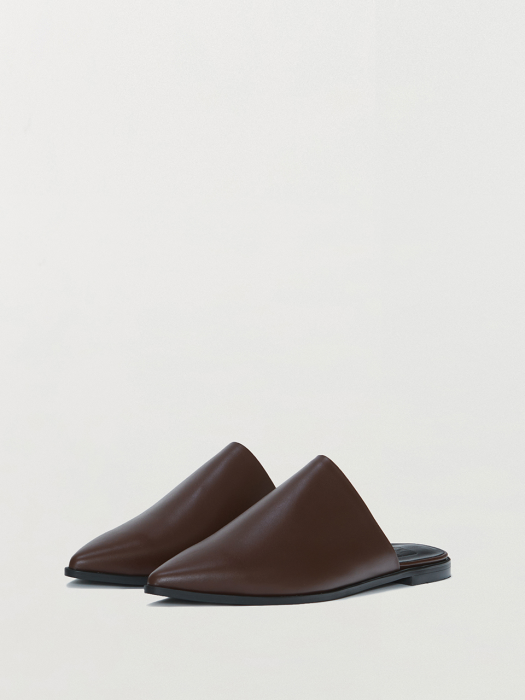Eenk Quenton Leather Slippers - Brown