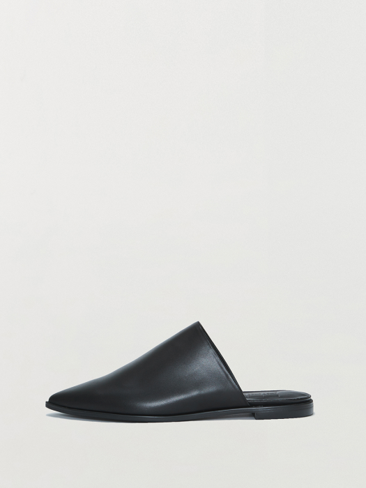 Eenk Quenton Leather Slippers - Black