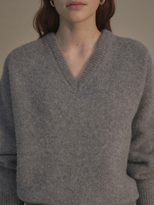 Nothing Written Pound alpaca sweater (Gray)