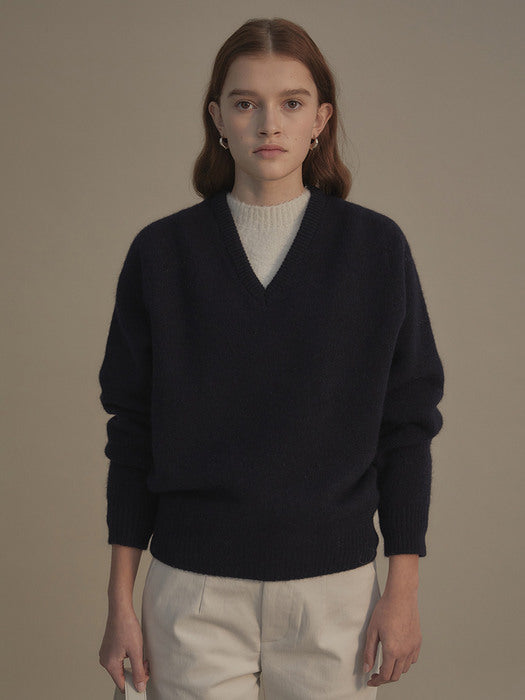 Pound alpaca sweater (French navy)
