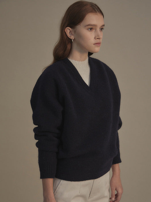 Pound alpaca sweater (French navy)