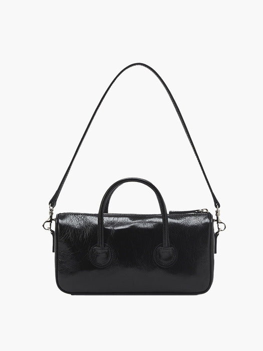 ZIPPER SMALL_black crinkle