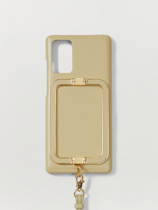 Eenk Galaxy Note 20/Note 20 Ultra Case with Leather Strap Liney Beige