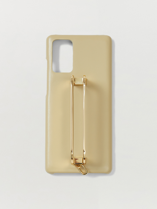 Eenk Galaxy Note 20/Note 20 Ultra Case with Leather Strap Liney Beige