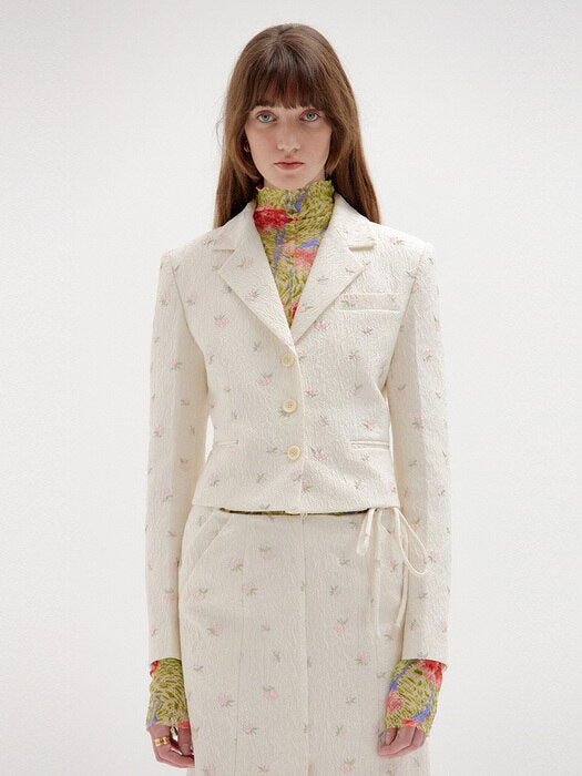 Eenk Savi Single-Breasted Blazer - Ivory
