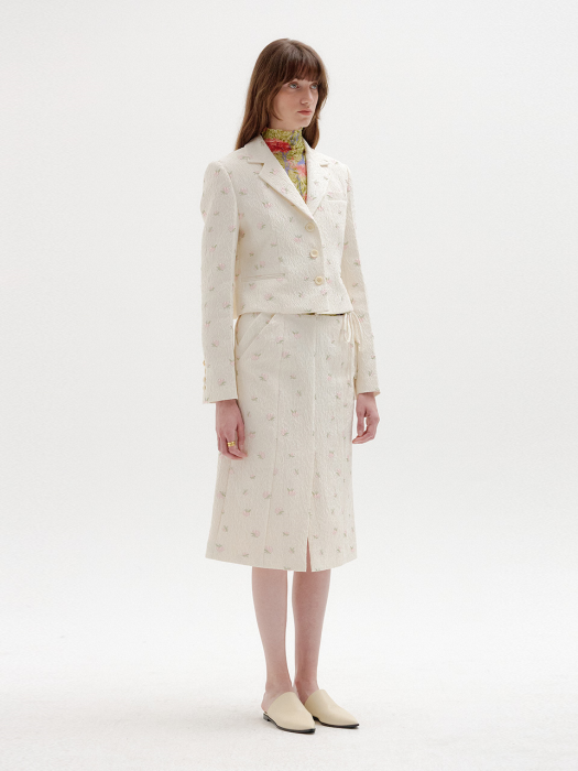 Eenk Savi Single-Breasted Blazer - Ivory