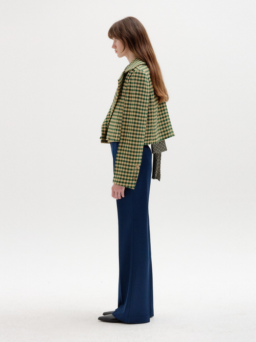 [EENK] Sem Short Jacket - Green Check