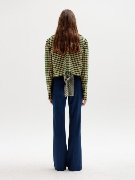 [EENK] Sem Short Jacket - Green Check