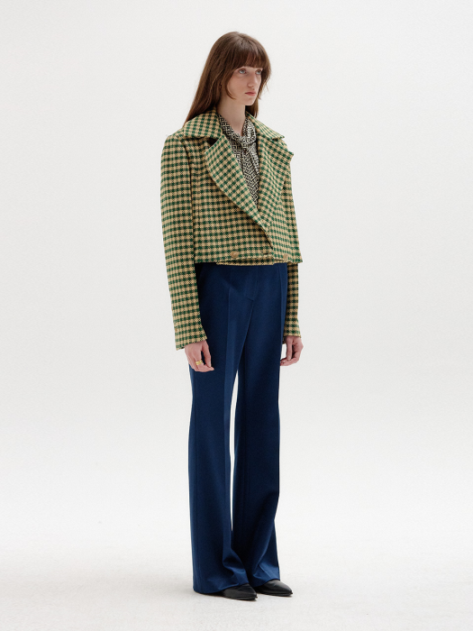 [EENK] Sem Short Jacket - Green Check