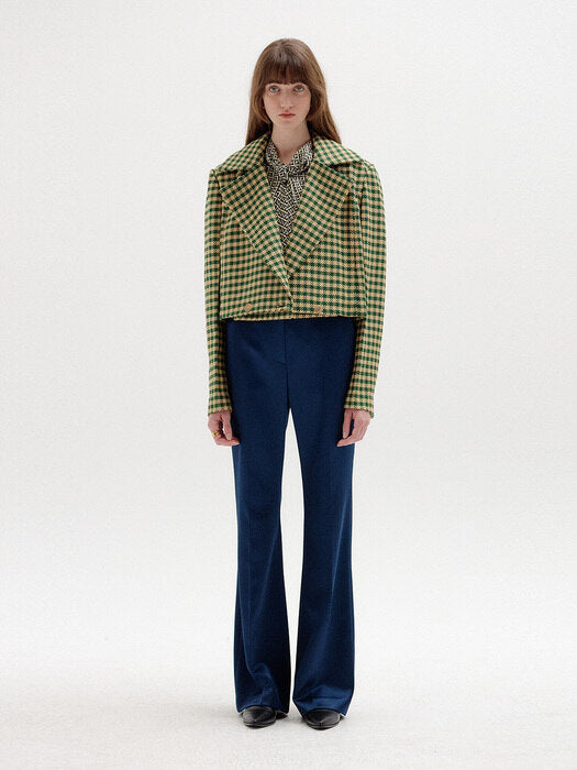 [EENK] Sem Short Jacket - Green Check