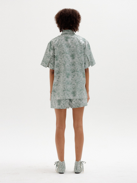 Eenk Starry Patterned Short Sleeve Shirt - Khaki/Ivory