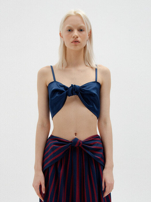Eenk Sia Knotted Top - Navy