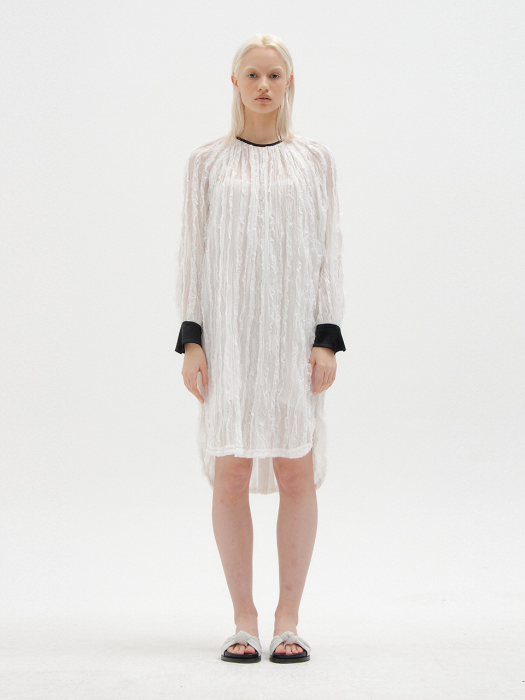 Eenk Swan Laced Dress - White