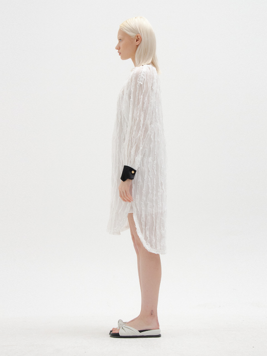 Eenk Swan Laced Dress - White