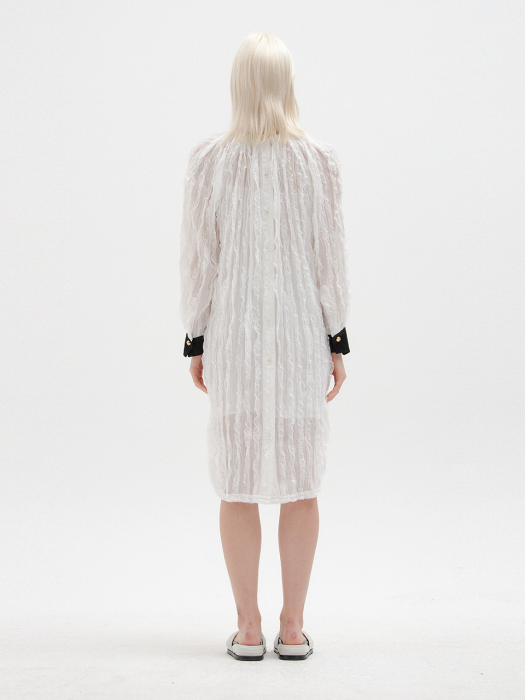 Eenk Swan Laced Dress - White