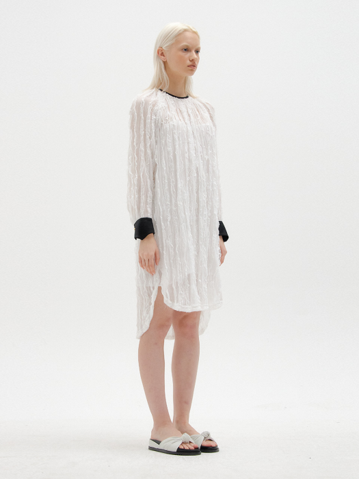 Eenk Swan Laced Dress - White