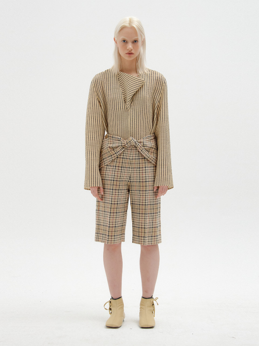 [EENK] Savana Bermuda Shorts - Beige Check