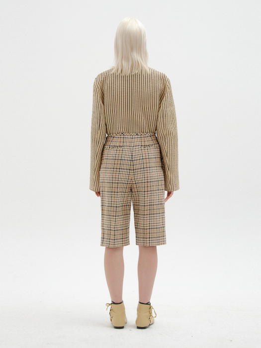 [EENK] Savana Bermuda Shorts - Beige Check