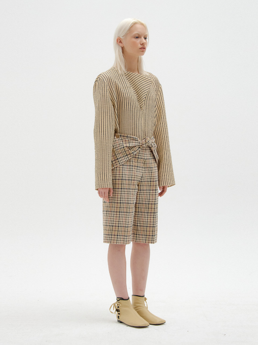[EENK] Savana Bermuda Shorts - Beige Check