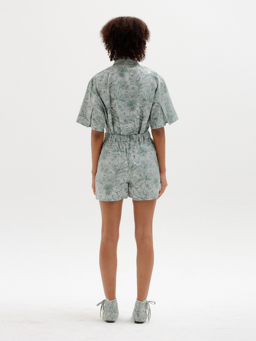 Eenk Star Patterned Shorts - Khaki/Ivory